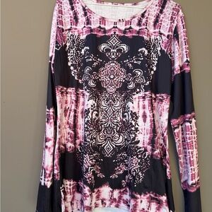 Elegant Pink and Black Women's Top